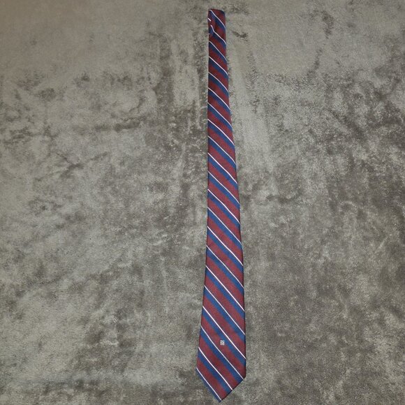 Givenchy Signature Collection Tie Red Navy Stripe Career Formal - Picture 5 of 11